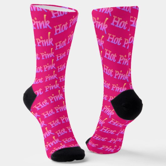 Hot Pink premium sokken (Gebogen)