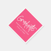 Hot pink | Preppy Script-Afstuderen Servet (Hoek)