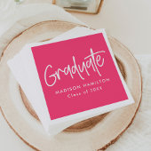 Hot pink | Preppy Script-Afstuderen Servet