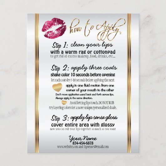 Hot Pink Pretty Glitter Lip Instructies Flyer (Voorkant)