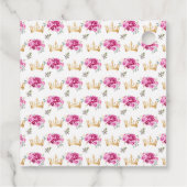 Hot Pink Princess Quinceañera Bedankt Bedankjes Labels (Achterkant)