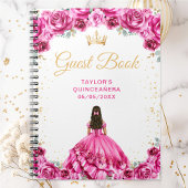 Hot Pink Princess Quinceañera gastenboek Notitieboek