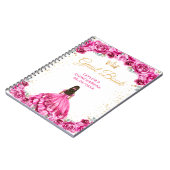 Hot Pink Princess Quinceañera gastenboek Notitieboek (Linkerzijde)