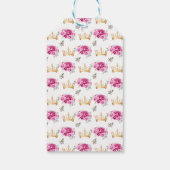 Hot Pink Princess Quinceañera Happy Birthday Cadeaulabel (Achterkant)