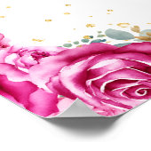 Hot Pink Princess Quinceañera Welkom Poster (Hoek)