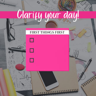 Hot Pink Priorities  checklist Post-it® Notes