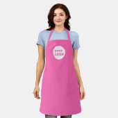 Hot Pink Professional Custom Business Logo Schort (Gedragen)