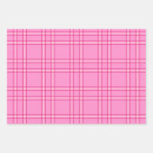 Hot Pink Pset Tartan Inpakpapier Vel (Voorkant 3)