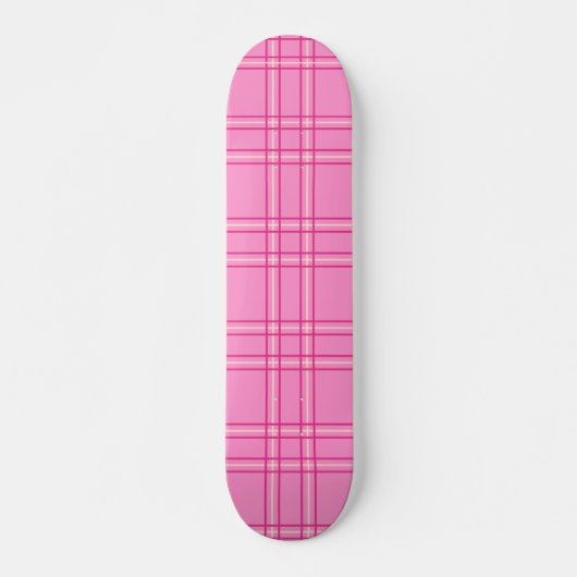 Hot Pink Pset Tartan Persoonlijk Skateboard (Voorkant)