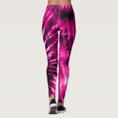 Hot Pink Psychedelic Starburst Tie Dye Leggings (Achterkant)