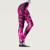 Hot Pink Psychedelic Starburst Tie Dye Leggings (Rechts)