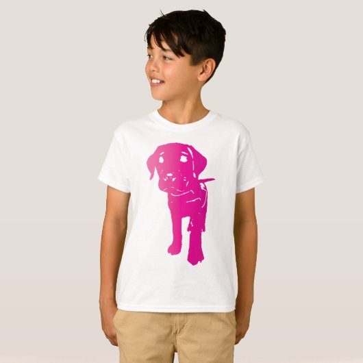 Hot Pink Puppy! T-shirt (Voorkant volledig)