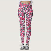 Hot pink, purple and black camo abstract leggings (Voorkant)