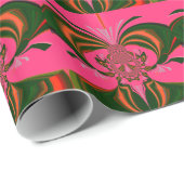 Hot Pink Red Golden Green Cadeaupapier (Rol Hoek)