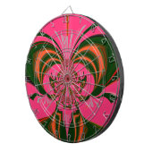 Hot Pink Red Golden Green Dartbord (Voorkant Rechts)