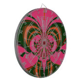 Hot Pink Red Golden Green Dartbord (Voorkant Links)