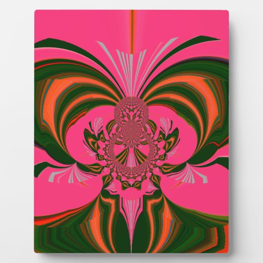 Hot Pink Red Golden Green Fotoplaat (Voorkant)