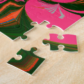 Hot Pink Red Golden Green Legpuzzel (Zijkant)
