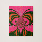 Hot Pink Red Golden Green Legpuzzel (Verticaal)