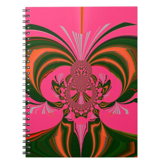 Hot Pink Red Golden Green Notitieboek (Voorkant)