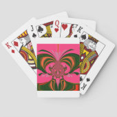 Hot Pink Red Golden Green Pokerkaarten (Achterkant)