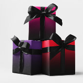 Hot Pink Red Royal Paarse en zwarte Ombre Mix Inpakpapier Vel
