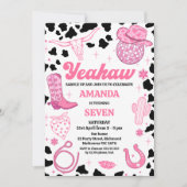 Hot Pink Retro Rodeo Westerne Disco Verjaardag Kaart (Voorkant)