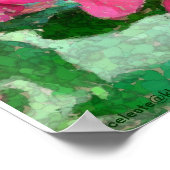 Hot Pink Rhododendron Eekje Abstract Poster (Hoek)