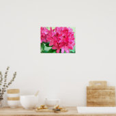 Hot Pink Rhododendron Eekje Abstract Poster (Keuken)