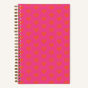 Hot Pink & Romance Hartpatroon Notitieboek