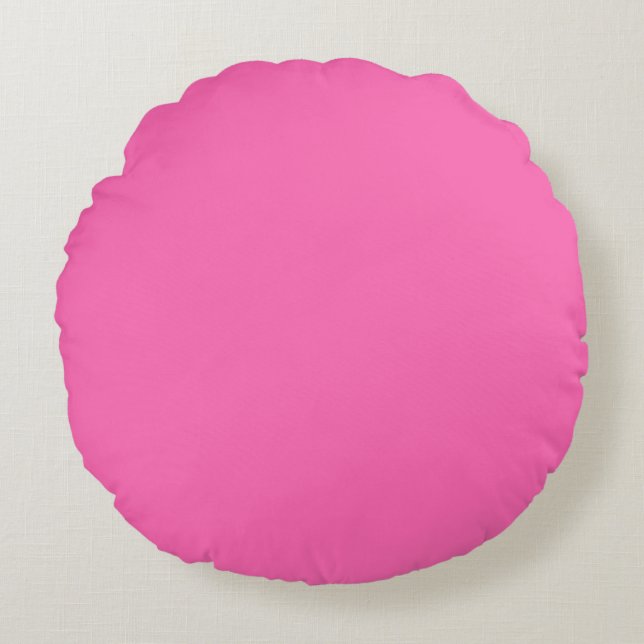 Hot pink rond kussen (Voorkant)