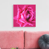  hot pink roos moderne stijlvolle bloemenboho canvas afdruk (Insitu (Woonkamer))