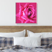  hot pink roos moderne stijlvolle bloemenboho canvas afdruk (Insitu (Slaapkamer))