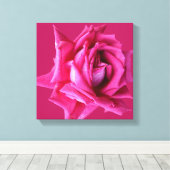  hot pink roos moderne stijlvolle bloemenboho canvas afdruk (Insitu (Houten vloer))