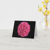 Hot Pink Rose Boeket Notecard Kaart (Gele Bloem)
