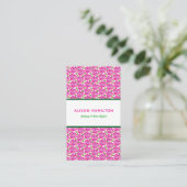 Hot Pink Roses Makeup Hair Stylist Artist Salon  Afsprakenkaartje (Staand voorkant)