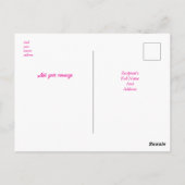 Hot Pink Rozen - gepersonaliseerd Briefkaart (Achterkant)