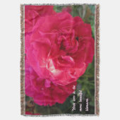 Hot Pink Rozen - Gepersonaliseerde Moederdag Deken (Voorkant Verticaal)