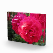Hot Pink Rozen - Gepersonaliseerde Moederdag Fotoblokken (Rechts)