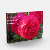Hot Pink Rozen - Gepersonaliseerde Moederdag Fotoblokken (Links)