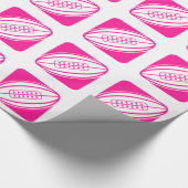 Hot Pink Rugby Cadeaupapier (Hoek)