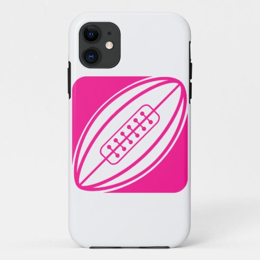 Hot Pink Rugby Case-Mate iPhone Case (Achterkant)