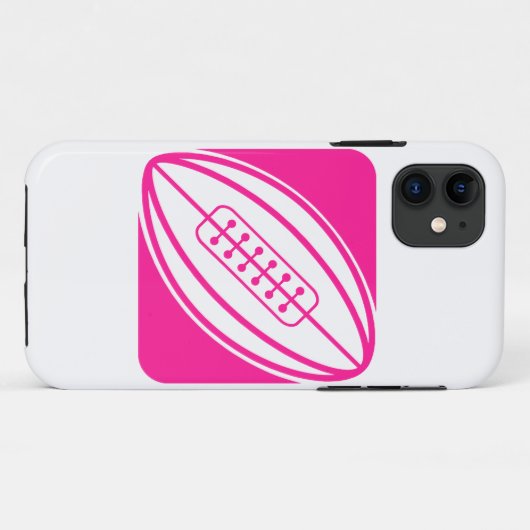 Hot Pink Rugby Case-Mate iPhone Case (Achterkant (horizontaal))
