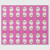 Hot Pink Santa Cadeaupapier (Vlak)