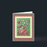 HOT PINK SANTA FLAMINGO CHRISTMAS WENSKAART V FEESTDAGEN KAART<br><div class="desc">CADEAU VERPAKTE PEPERMUNT FLAMINGO HEEFT DE VAKANTIE GEEST. Vers "VROLIJK KERSTFEEST!" HUMORISTISCHE VAKANTIE GROET / NOTE KAART / ENVELOP Groene / rode sneeuwbal rand * Aanpassen ... Kijk voor overeenkomende items Susan Brack Design</div>