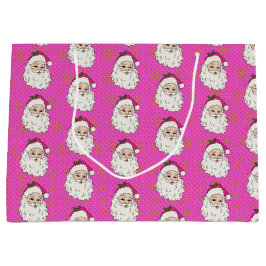 Hot Pink Santa Groot Cadeauzakje