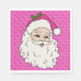 Hot Pink Santa Servet