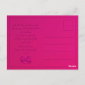 Hot Pink Satin Bow - Dank u Briefkaart (Achterkant)