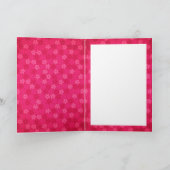 Hot Pink Schattige Uil Girly Happy Birthday Kaart (Binnen)