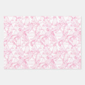 Hot Pink Scribble Cats – modern cute Pattern Inpakpapier Vel (Voorkant 3)